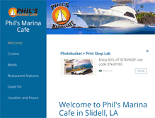 Tablet Screenshot of philsmarinacafe.net